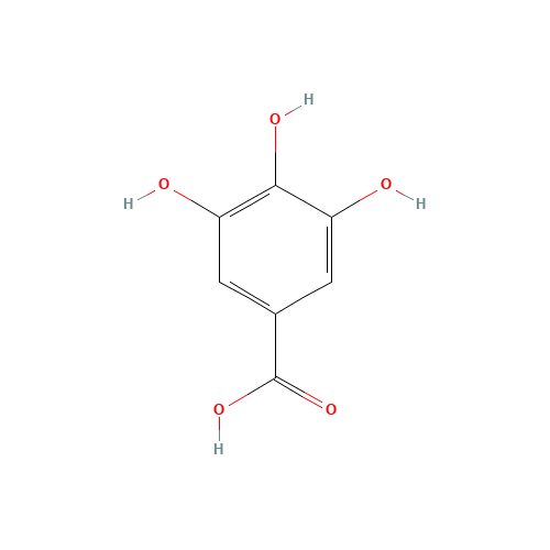 Gallic acid (CAS: 149-91-7) - Chemical Structure and Molecular Formula 