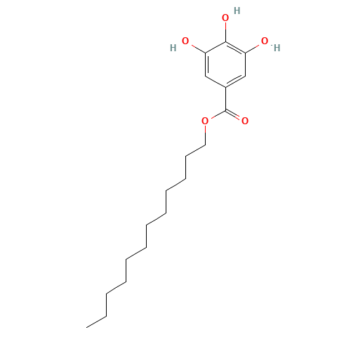 Dodecyl gallate (CAS: 1166-52-5) - Chemical Structure and Molecular Formula 