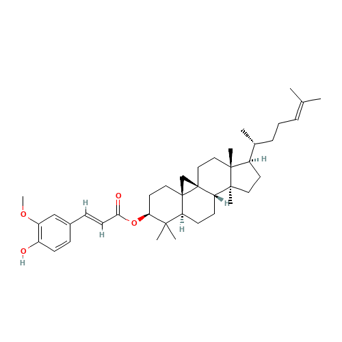 gamma-Oryzanol (CAS: 11042-64-1) - Chemical Structure and Molecular Formula 