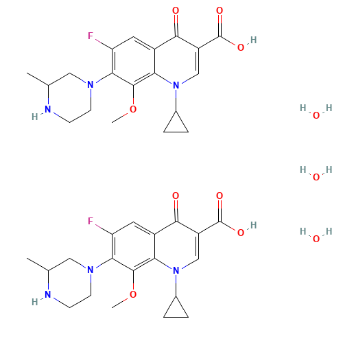 Gatifloxacin sesquihydrate (CAS: 180200-66-2) - Chemical Structure and Molecular Formula 