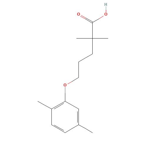 Gemfibrozil (CAS: 25812-30-0) - Chemical Structure and Molecular Formula 