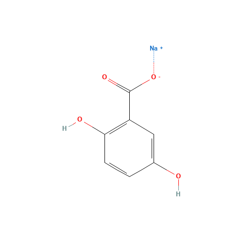Sodium gentisate (CAS: 4955-90-2) - Chemical Structure and Molecular Formula 