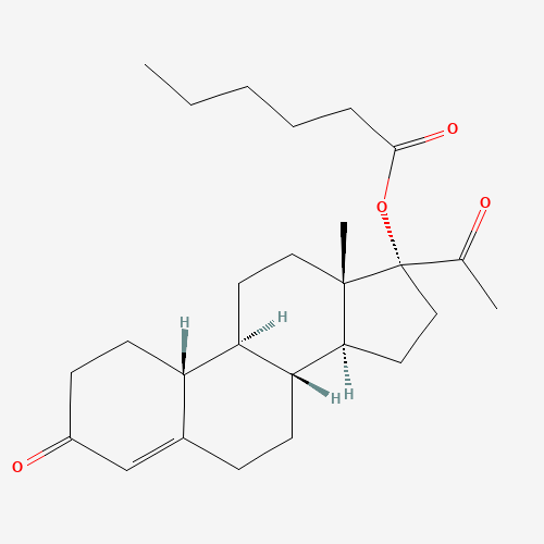 GESTONORONE CAPROATE (CAS: 1253-28-7) - Chemical Structure and Molecular Formula 
