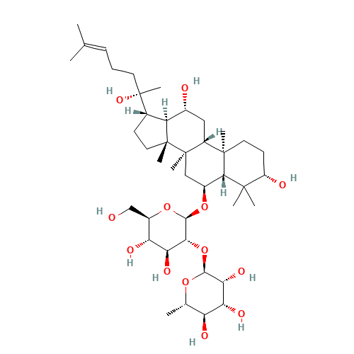 Ginsenoside Rg2 (CAS: 52286-74-5) - Chemical Structure and Molecular Formula 