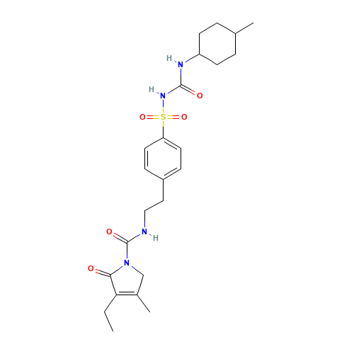 Glimepiride (CAS: 93479-97-1) - Chemical Structure and Molecular Formula 