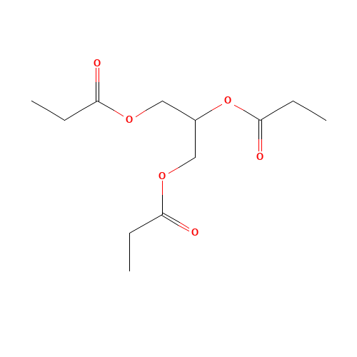 Tripropionin (CAS: 139-45-7) - Chemical Structure and Molecular Formula 