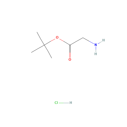 Glycine tert butyl ester hydrochloride (CAS: 27532-96-3) - Chemical Structure and Molecular Formula 