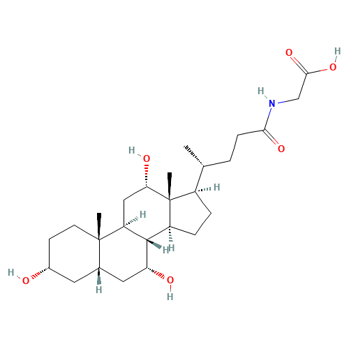 Glycocholic acid (CAS: 475-31-0) - Chemical Structure and Molecular Formula 