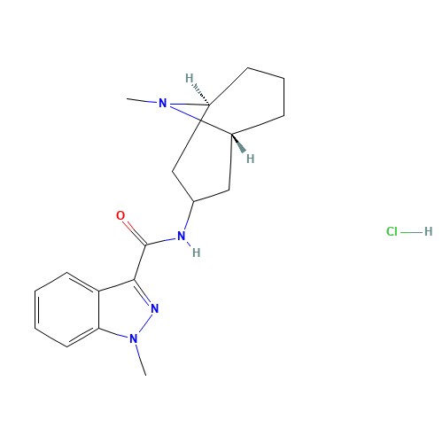 Granisetron hydrochloride (CAS: 107007-99-8) - Chemical Structure and Molecular Formula 