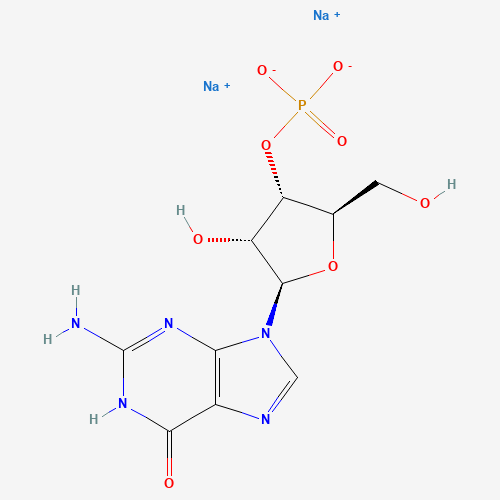 3'-GMP DISODIUM SALT (CAS: 6027-83-4) - Chemical Structure and Molecular Formula 