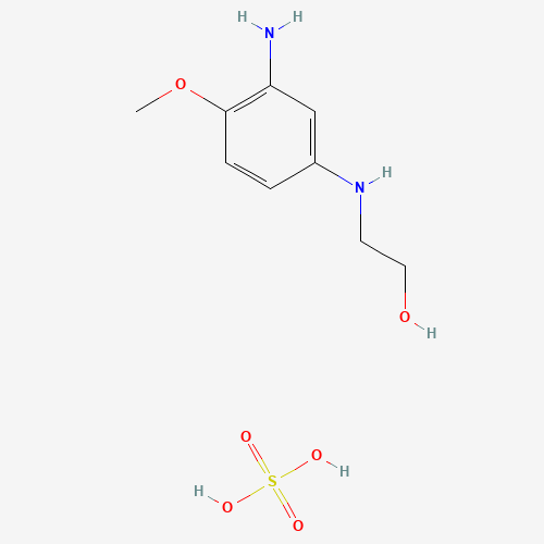 5-(2-Hydroxyethylamino)-2-methoxylaniline sulfate (CAS: 83763-48-8) - Chemical Structure and Molecular Formula 