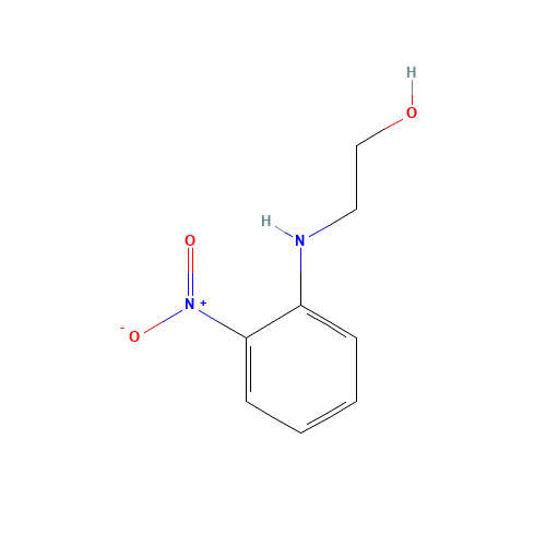 2-Nitro-N-hydroxyethyl aniline (CAS: 4926-55-0) - Chemical Structure and Molecular Formula 