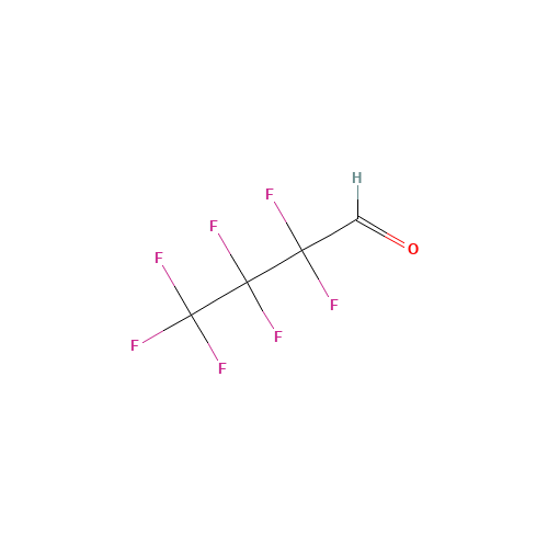 HEPTAFLUOROBUTYRALDEHYDE HYDRATE,TECH. (CAS: 375-02-0) - Chemical Structure and Molecular Formula 