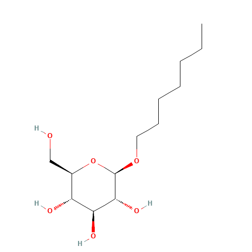 HEPTYL-BETA-D-GLUCOPYRANOSIDE (CAS: 78617-12-6) - Chemical Structure and Molecular Formula 