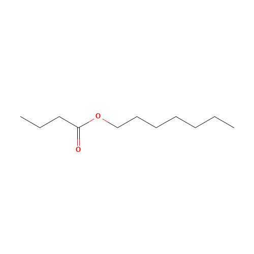 HEPTYL BUTYRATE (CAS: 5870-93-9) - Chemical Structure and Molecular Formula 