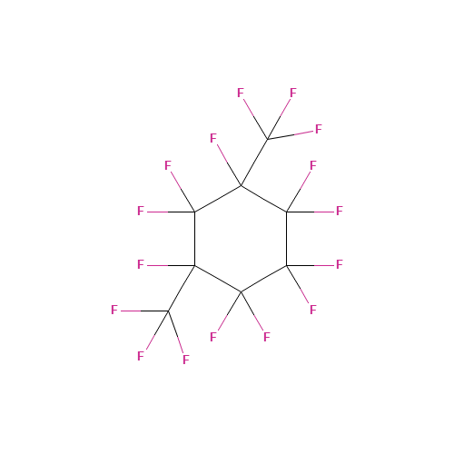 PERFLUORO-1,3-DIMETHYLCYCLOHEXANE (CAS: 335-27-3) - Chemical Structure and Molecular Formula 