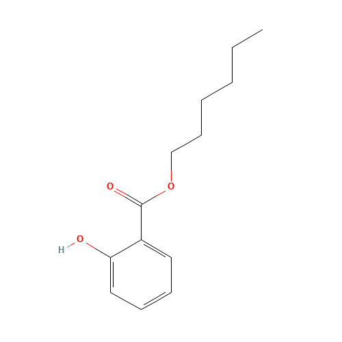 Hexyl salicylate (CAS: 6259-76-3) - Chemical Structure and Molecular Formula 