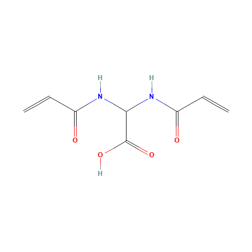 2,2-bis(prop-2-enoylamino)acetic acid (CAS: 4387-85-3) - Chemical Structure and Molecular Formula 