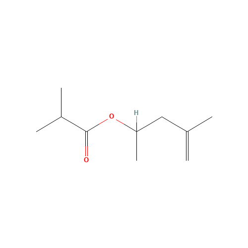 Homoprenyl isobutyrate (CAS: 80118-06-5) - Chemical Structure and Molecular Formula 