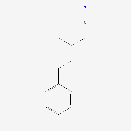 3-methyl-5-phenylpentanenitrile (CAS: 54089-83-7) - Chemical Structure and Molecular Formula 