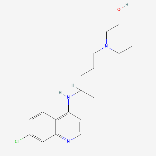 2-[[4-[(7-Chloroquinolin-4-yl)amino]pentyl](ethyl)amino]ethanol (CAS: 118-42-3) - Chemical Structure and Molecular Formula 