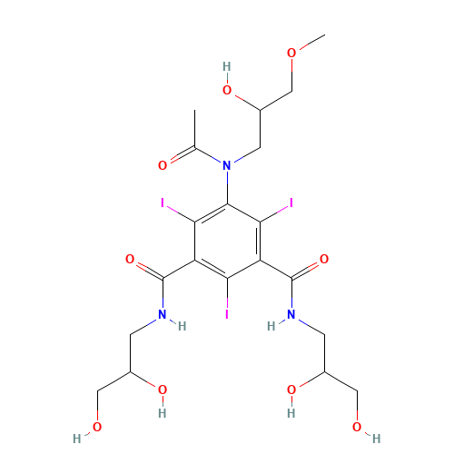 IODIXANOL  RELATED COMPOUND D  (50 MG)  (5-[ACETYL(2-HYDROXY-3-METHYLPROPYL)AMINO]-N,N'-BIS(2,3-DIHYDROXYPROPYL)2,4,6-TRIIODO-1,3-BENZE-NEDICARBOXAMIDE) (CAS: 89797-00-2) - Related Chemical Product