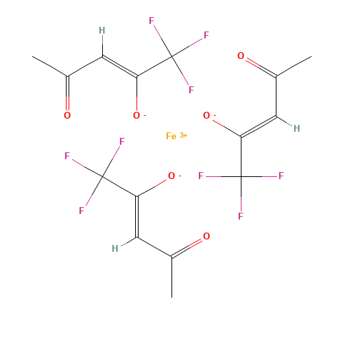 IRON(III) TRIFLUOROACETYLACETONATE (CAS: 14526-22-8) - Chemical Structure and Molecular Formula 