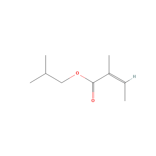 ISOBUTYL ANGELATE (CAS: 7779-81-9) - Chemical Structure and Molecular Formula 
