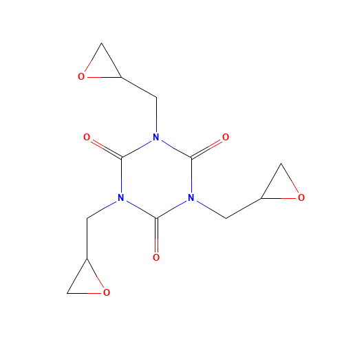 1,3,5-Triglycidyl isocyanurate (CAS: 2451-62-9) - Chemical Structure and Molecular Formula 