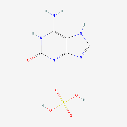 6-AMINO-2-HYDROXYPURINE (CAS: 49722-90-9) - Chemical Structure and Molecular Formula 
