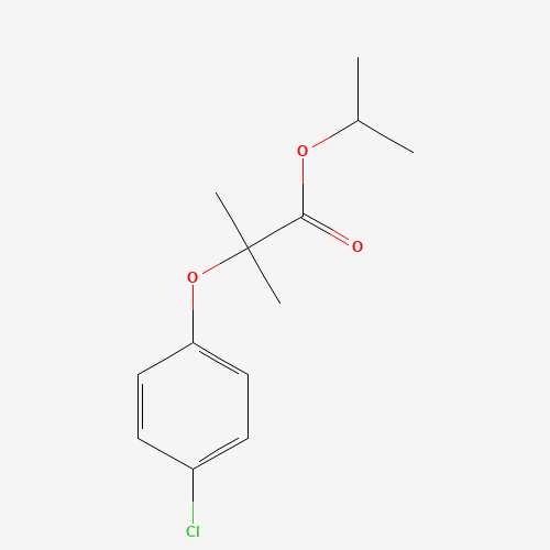 ISOPROPYL 2-(4-CHLOROPHENOXY)-2-METHYLPROPANOATE (CAS: 64416-88-2) - Chemical Structure and Molecular Formula 