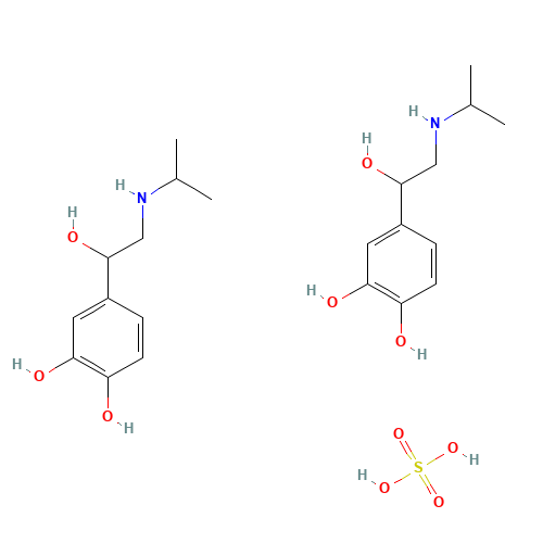 Isoprenaline sulphate (CAS: 299-95-6) - Chemical Structure and Molecular Formula 