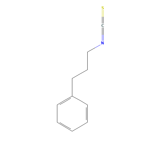3-PHENYLPROPYL ISOTHIOCYANATE (CAS: 2627-27-2) - Chemical Structure and Molecular Formula 