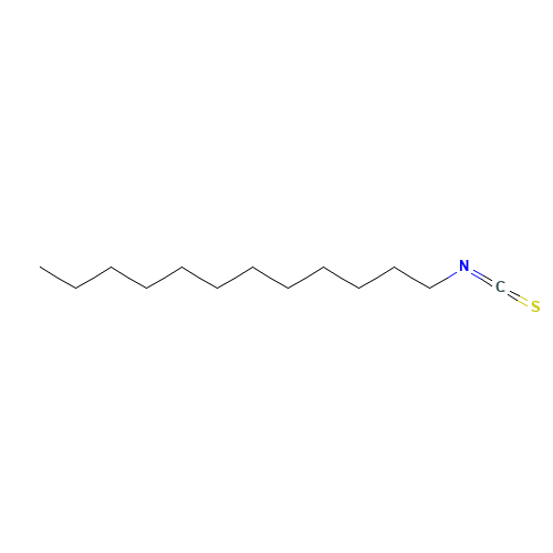 DODECYL ISOTHIOCYANATE (CAS: 1072-32-8) - Chemical Structure and Molecular Formula 