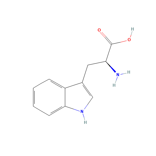 L-Tryptophan (CAS: 73-22-3) - Chemical Structure and Molecular Formula 