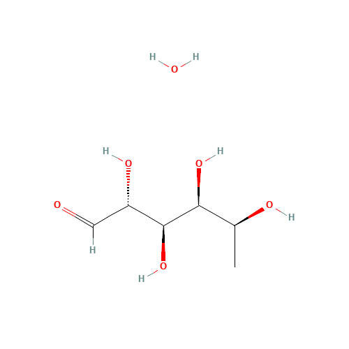 L(+)-Rhamnose monohydrate (CAS: 10030-85-0) - Chemical Structure and Molecular Formula 