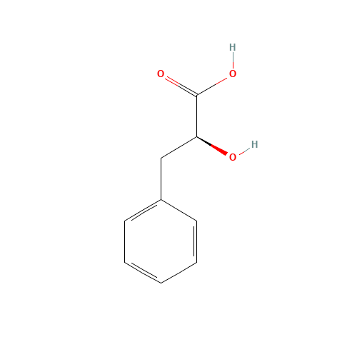 L-(-)-3-Phenyllactic acid (CAS: 20312-36-1) - Chemical Structure and Molecular Formula 