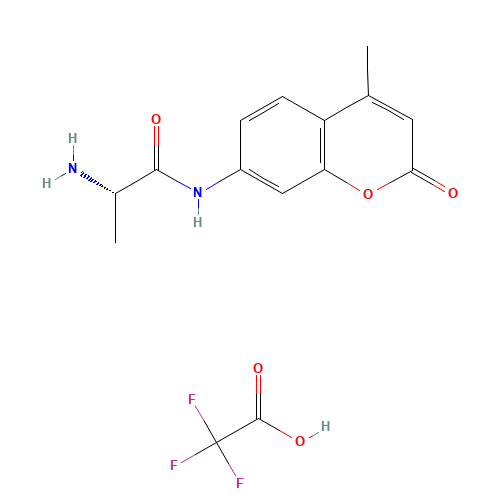 H-ALA-AMC TFA (CAS: 96594-10-4) - Chemical Structure and Molecular Formula 