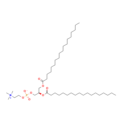 L-ALPHA-PHOSPHATIDYLCHOLINE,DISTEAROYL (CAS: 816-94-4) - Chemical Structure and Molecular Formula 