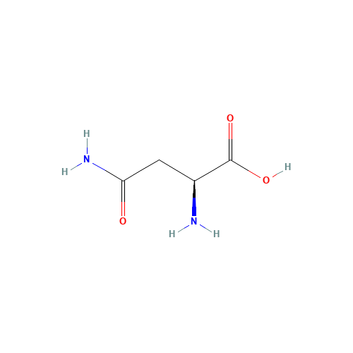 L-Asparagine (CAS: 70-47-3) - Chemical Structure and Molecular Formula 