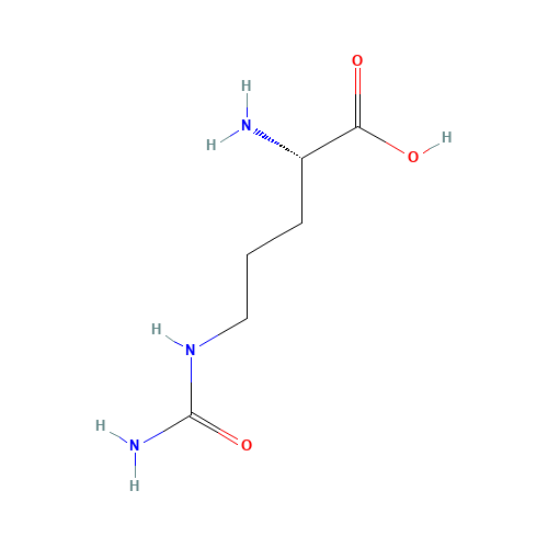 L(+)-Citrulline (CAS: 372-75-8) - Chemical Structure and Molecular Formula 