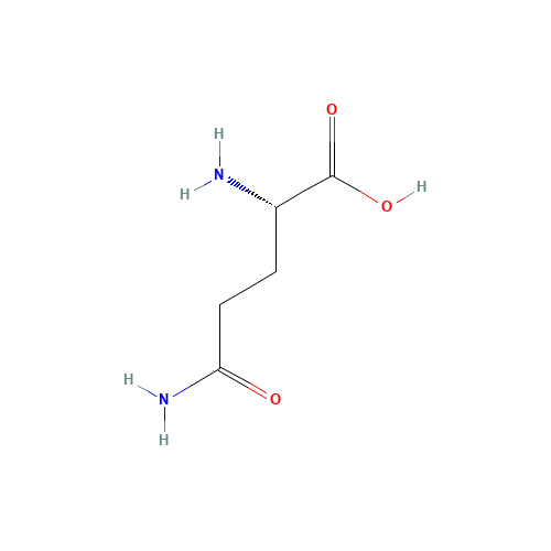 L-Glutamine (CAS: 56-85-9) - Chemical Structure and Molecular Formula 