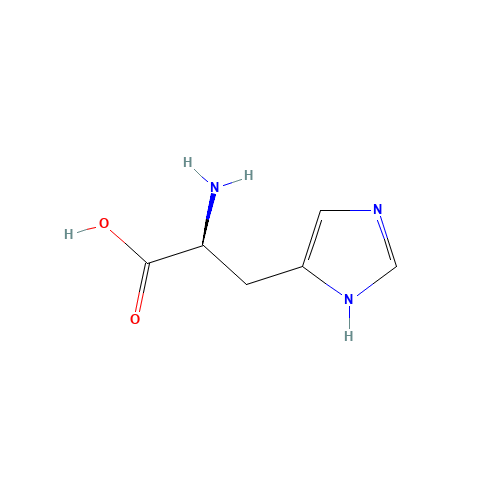 L-Histidine (CAS: 71-00-1) - Chemical Structure and Molecular Formula 