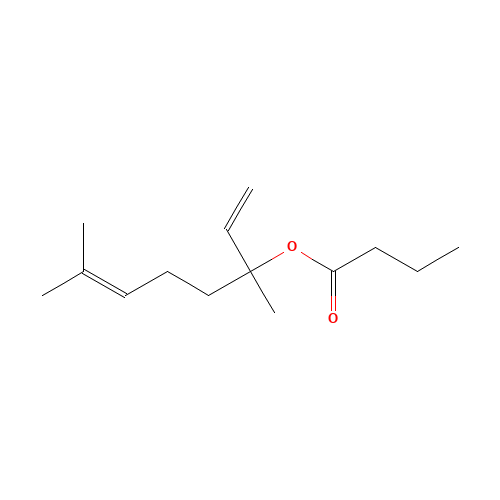 LINALYL BUTYRATE (CAS: 78-36-4) - Chemical Structure and Molecular Formula 