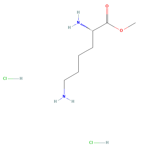 Methyl L-lysinate dihydrochloride (CAS: 26348-70-9) - Chemical Structure and Molecular Formula 