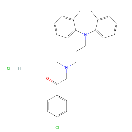 LOFEPRAMINE HYDROCHLORIDE (CAS: 26786-32-3) - Chemical Structure and Molecular Formula 