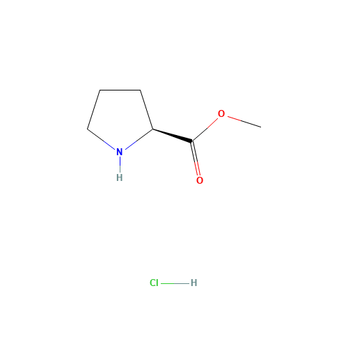 Methyl L-prolinate hydrochloride (CAS: 2133-40-6) - Chemical Structure and Molecular Formula 