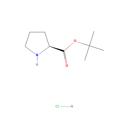 tert-Butyl L-prolinate hydrochloride (CAS: 5497-76-7) - Chemical Structure and Molecular Formula 