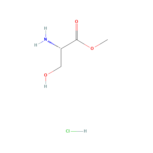 L-Serine methyl ester hydrochloride (CAS: 5680-80-8) - Chemical Structure and Molecular Formula 