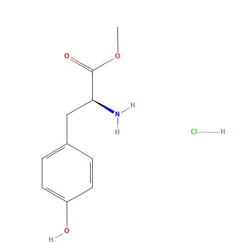Methyl L-tyrosinate hydrochloride (CAS: 3417-91-2) - Chemical Structure and Molecular Formula 